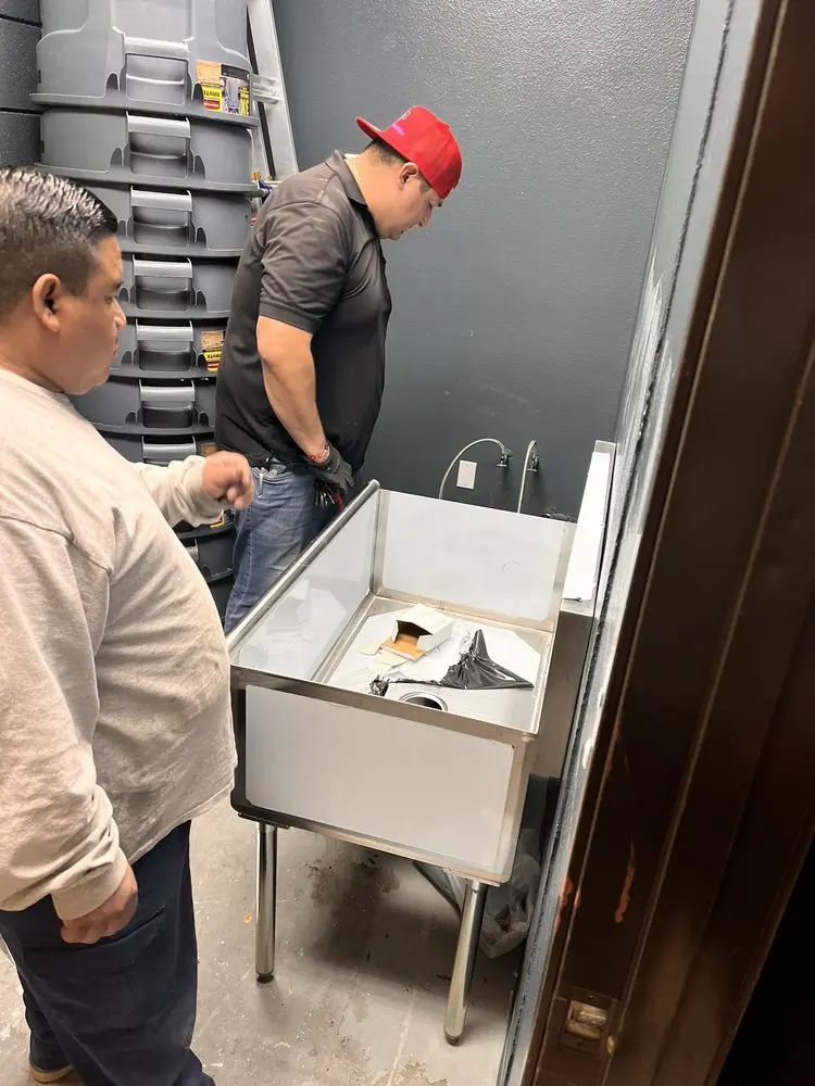 Commercial plumbing and sink installation in Ellington